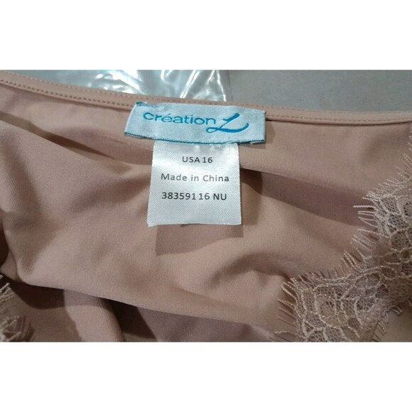NEW CreationL Womens Blouse Top Color Nude Size 16 - Picture 8 of 11
